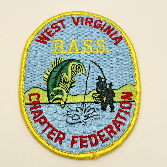 NOS Fishing B.A.S.S. West Virginia CHAPTER FEDERATION Patch (Angler Bass Boat) - Picture 1 of 4